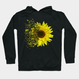 Sunflowers decay, disintegration, sunflower, splash Hoodie